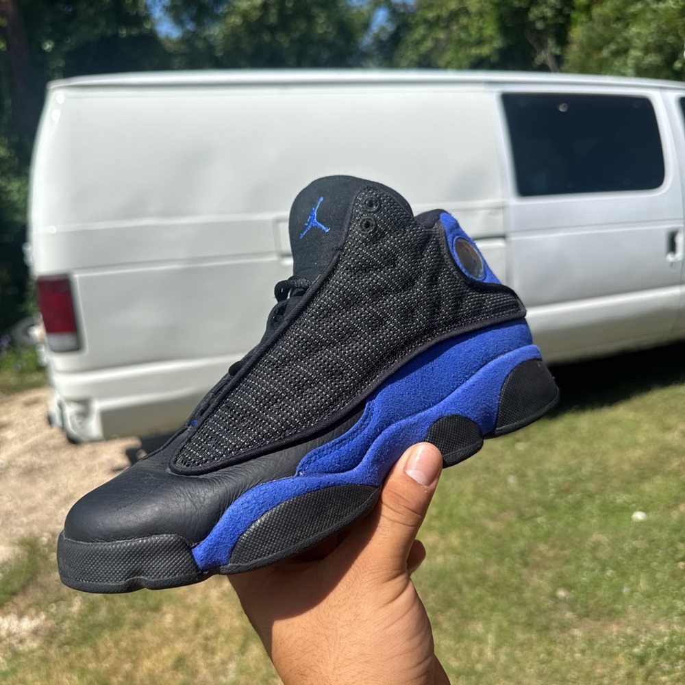 Jordan Retro 13 Black and Blue Sneakers